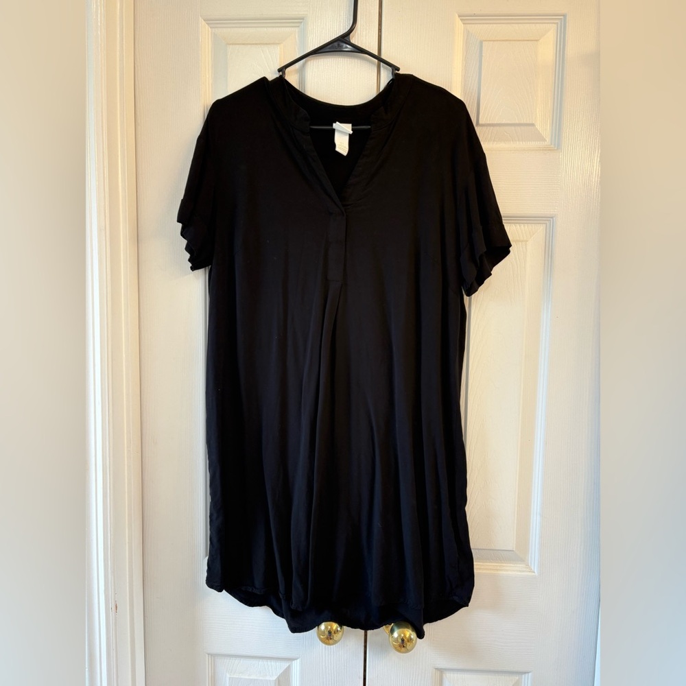 H&M Black Tunic Top for Women
